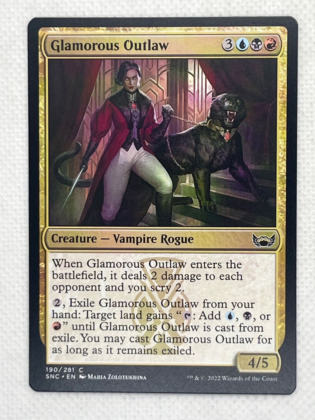 Magic The Gathering Carte collezionabili: MTG Glamorous Outlaw SNC 190 Englisch Common – Usato da Hinterkappelen venduto da Kim1992