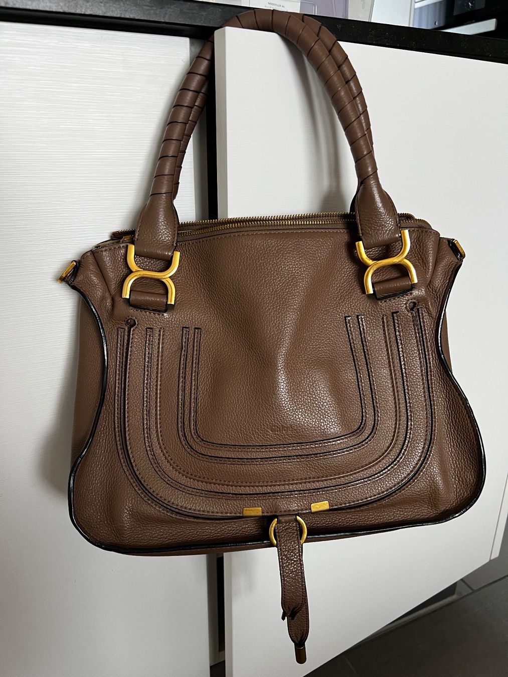 Chloé Taschen für Damen: Chloe Marcie Original Handtasche tan – Gebraucht aus Russikon von Vogelpe