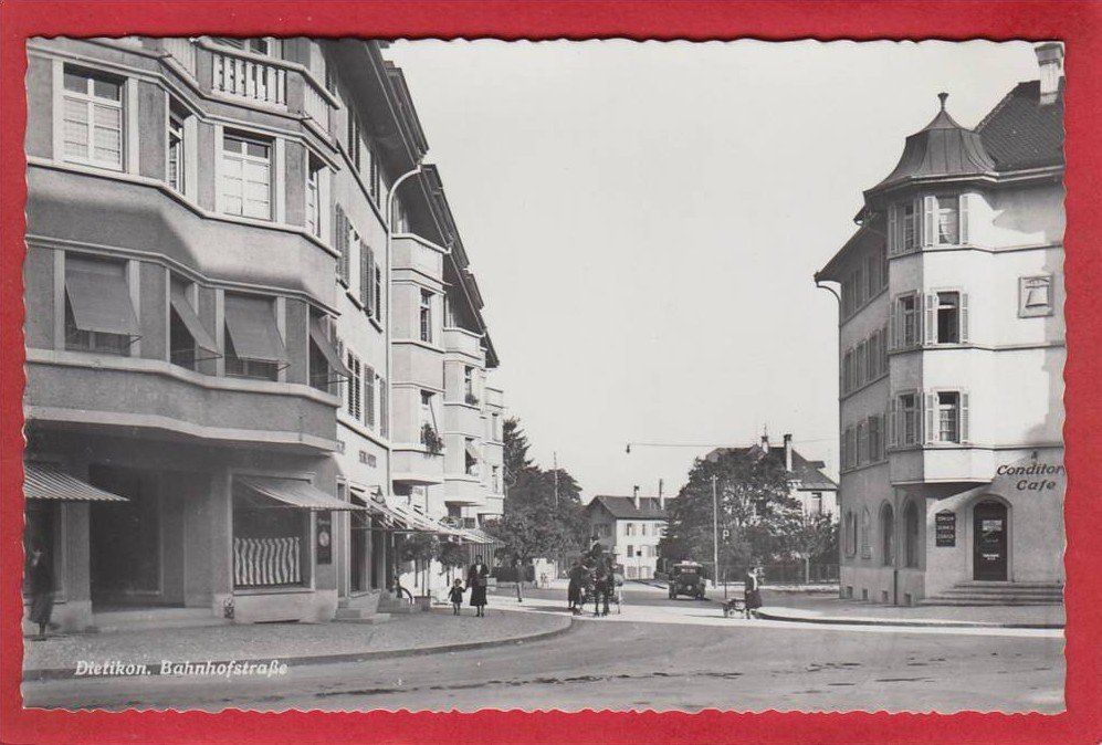 Ansichtskarten: DIETIKON BAHNHOFSTRASSE – Gebraucht aus Grüningen von Kartenlaube