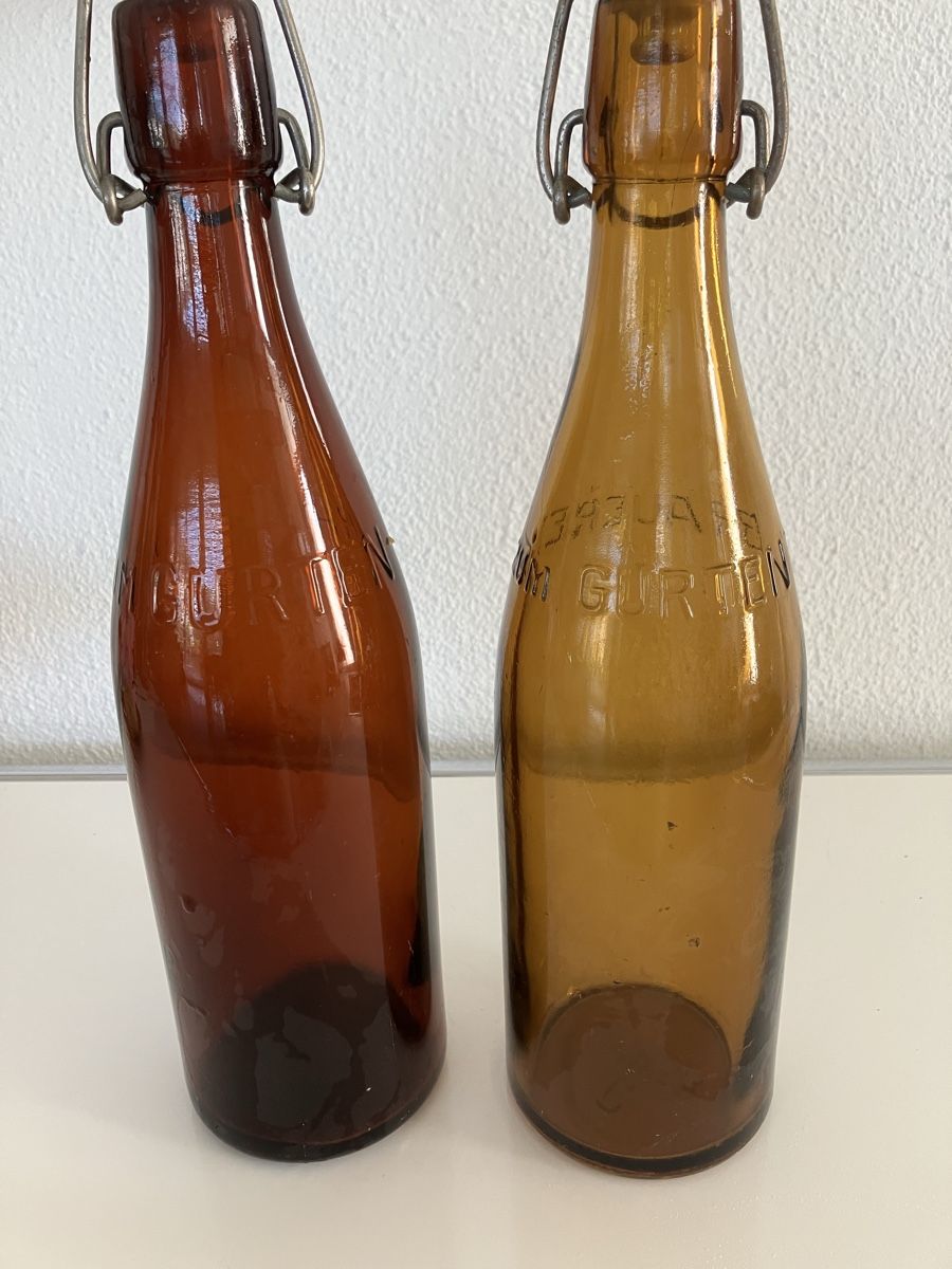 Bicchieri, Caraffe & Bottiglie: 2 alte Flaschen  Bier : brauerei Gurten – Usato da losone venduto da china06 5