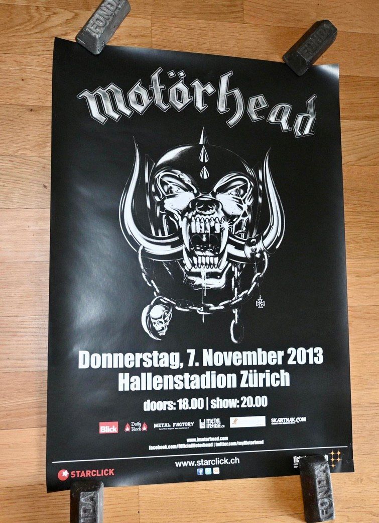 Schallplatten: Orginal Konzert MOTORHEAD Plakat 2013 Format 59 x 42cm – Gebraucht aus Pfaffhausen von mono_rec 2