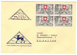 Lettre de Wattwil BPA A619 pour St.Gallen le 27.V.53