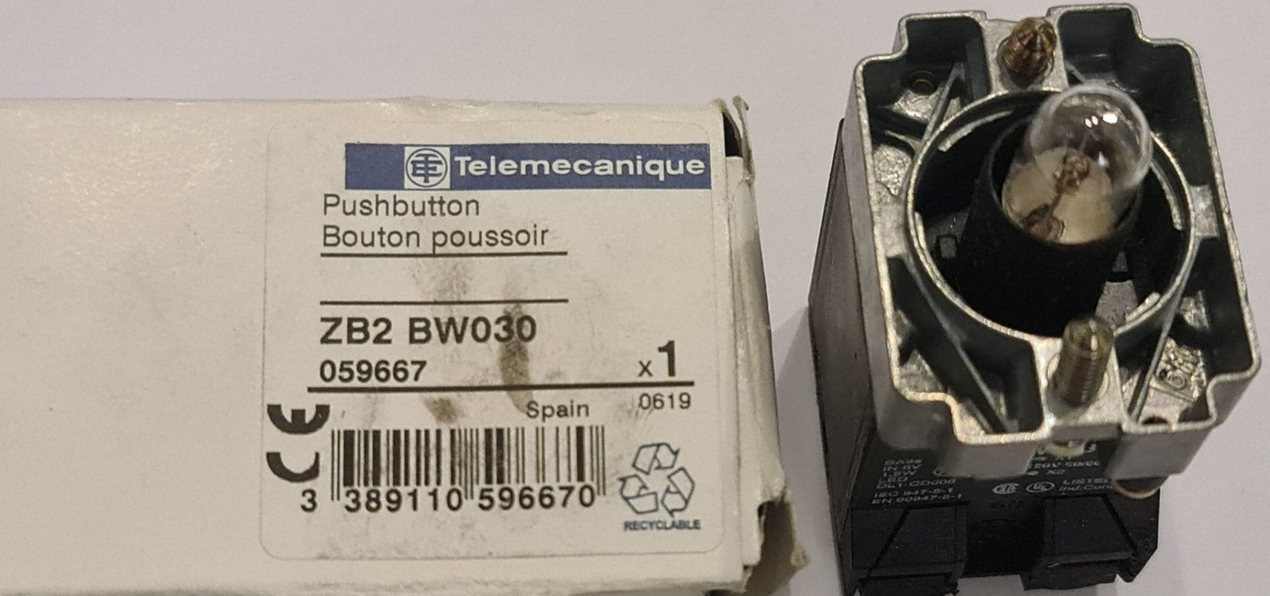 Interruttori: ZB2BW030 Telemecanique - Light Module – Nuovo e nell'imballaggio originale da Uerkheim venduto da Kaufoption