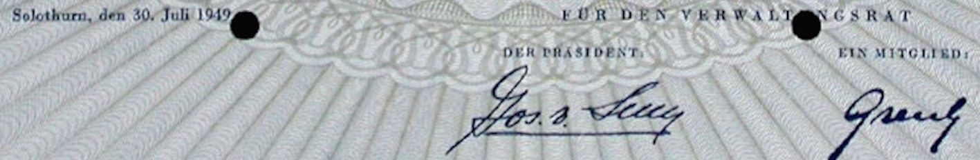 Documenti: Buchdruckerei Union AG, Solothurn - 1949 – Usato da Solothurn venduto da Sgasche 1