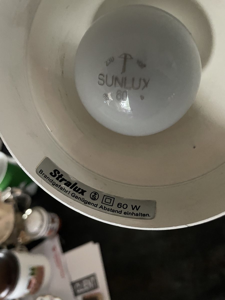 Lampen: Lampe de Bureau Vintage Rouge Stralux – Gebraucht aus Vallamand von Bricbracbroc82 5