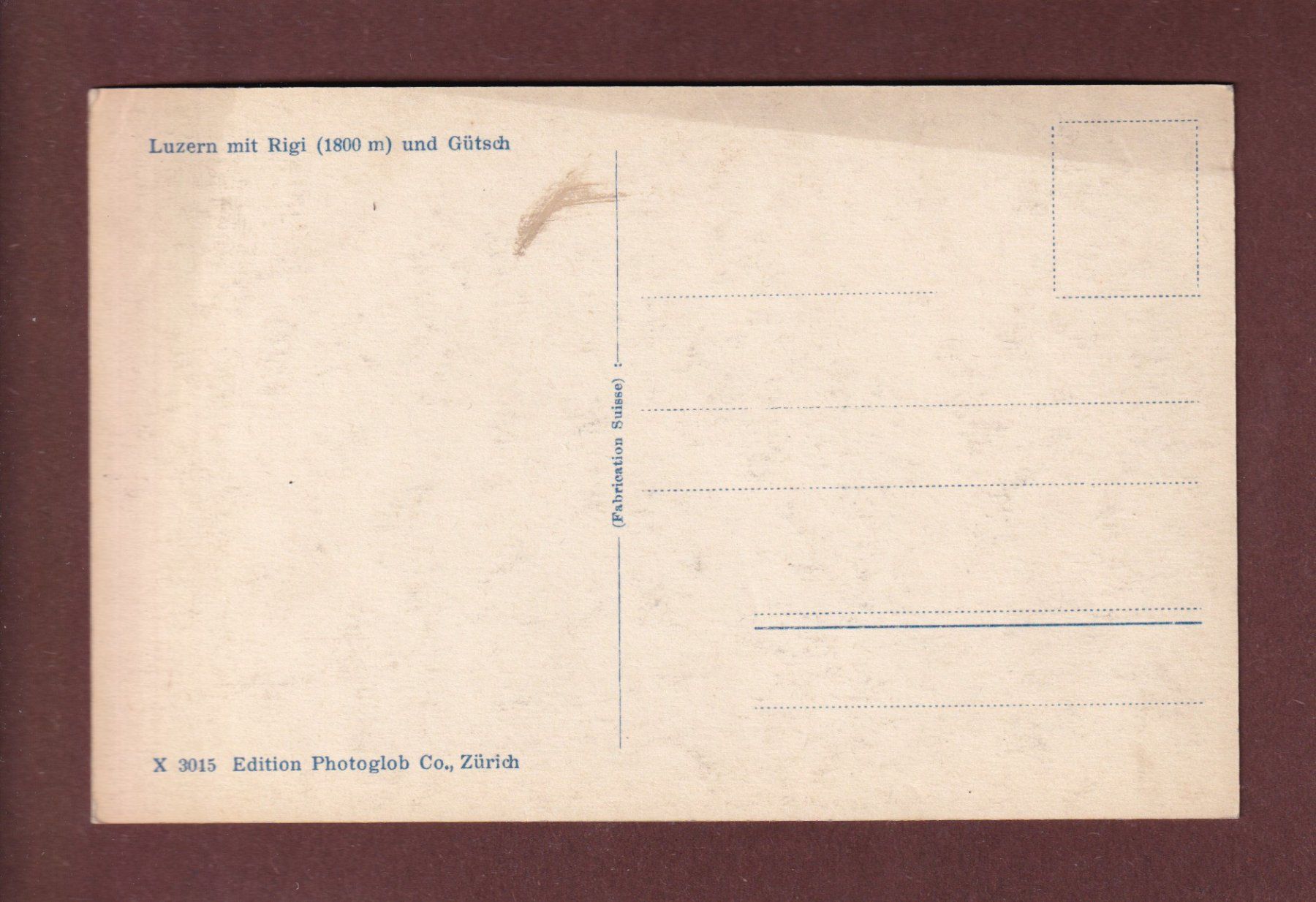 Cartoline postali: LUZERN - Gütsch - Rigi – Usato da Pully venduto da nicecards-shop 1