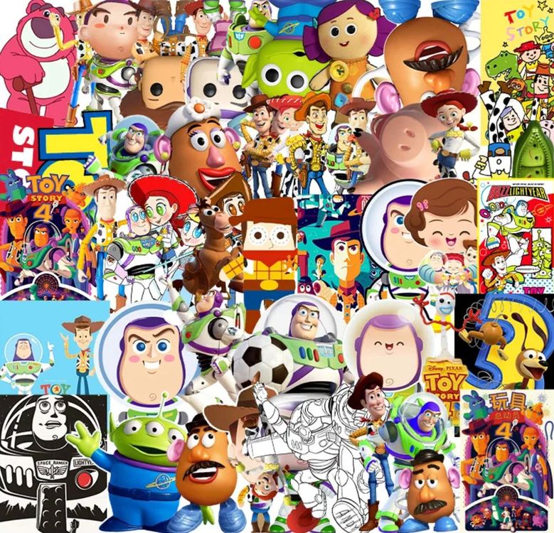 53 Stk. Sticker Aufkleber - Cartoon Disney Toy Story (Neu und ...