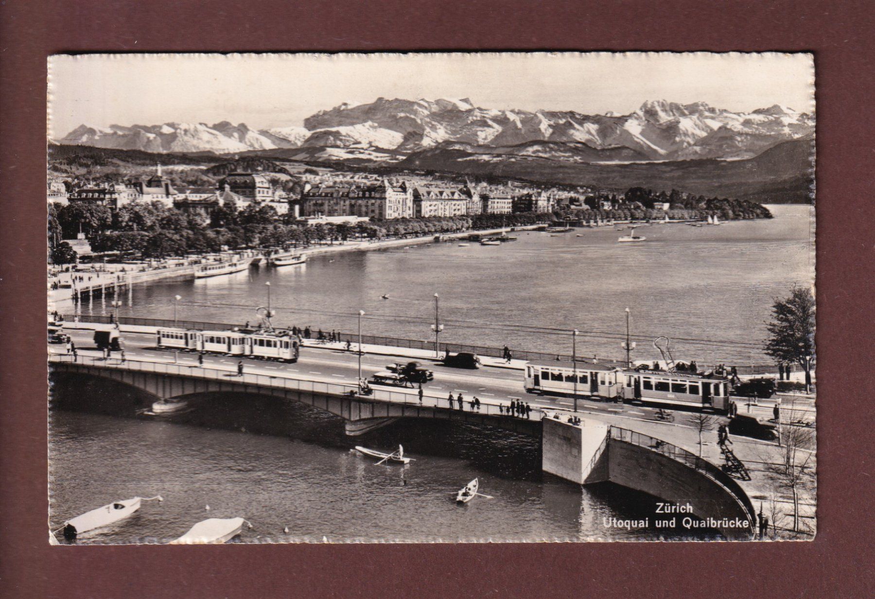 Cartoline postali: ZÜRICH - Quaibrücke - Tram – Usato da Pully venduto da nicecards