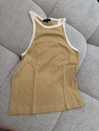 Top mit Kontrastsaum Massimo Dutti