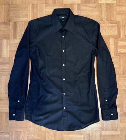 Hugo Boss Chemise Pour Homme Slim Fit Noire, Taille 15 / 38