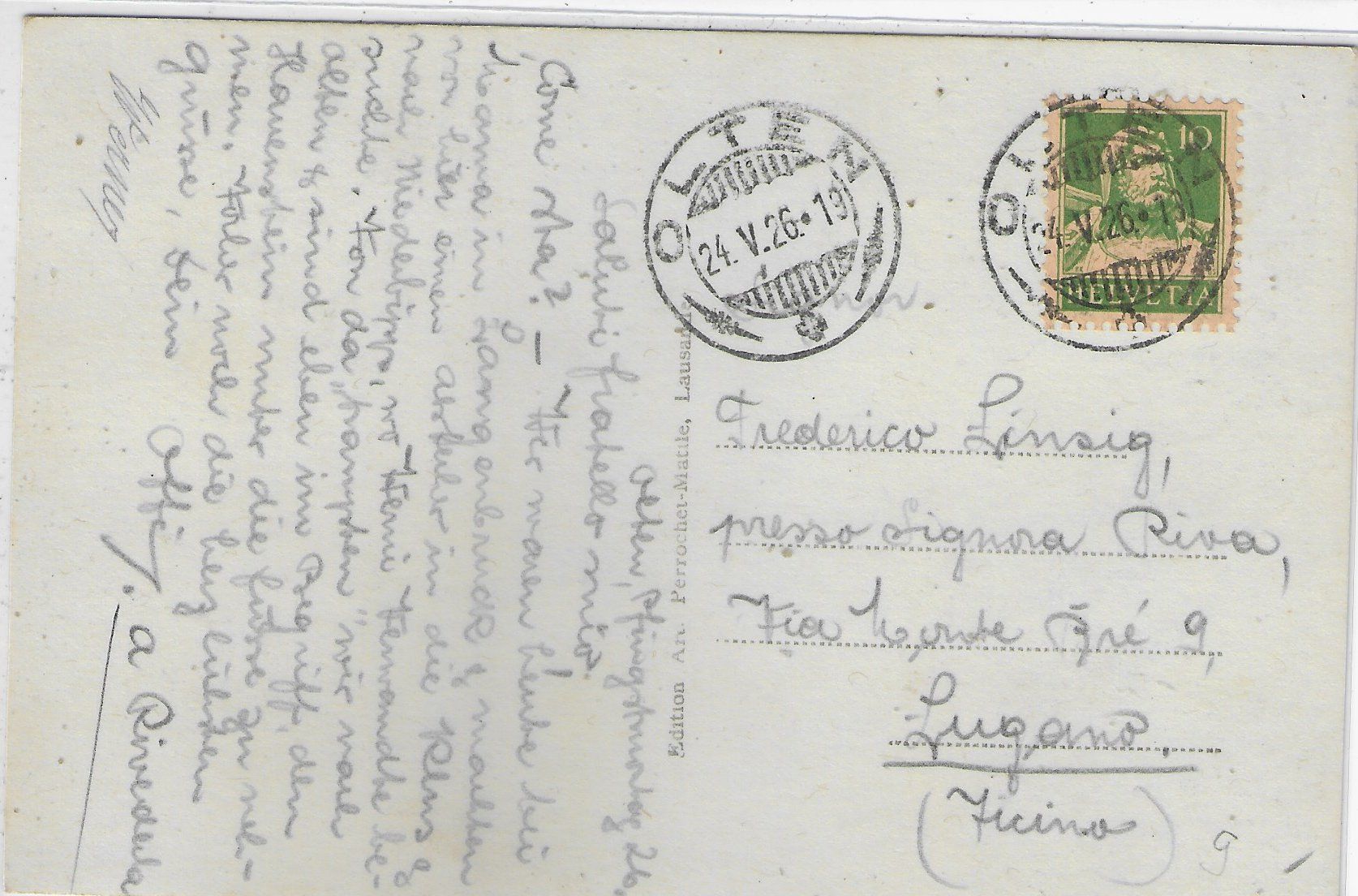 Cartoline postali: Olten - Generalansicht – Usato da Ettingen venduto da Kartenplanet 1
