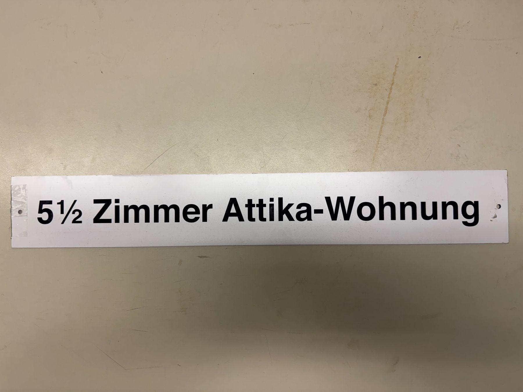 Insegne: 5 1/2 Zimmer Attika-Wohnung Schild – Usato da Winterthur venduto da sportdisco2 1