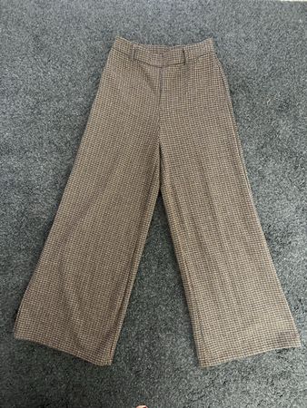 Schicke Stoffhose Gr.M Karo braun beige