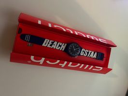 Seltene Swatch x Beachvolley Gstaad 2026 Uhr mit Swatch Pay