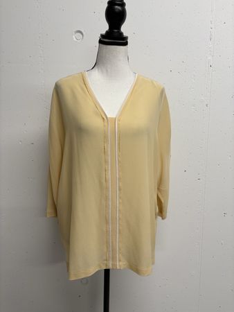 Marc Cain Seidenbluse Grösse N4 40 gelb Bluse nude