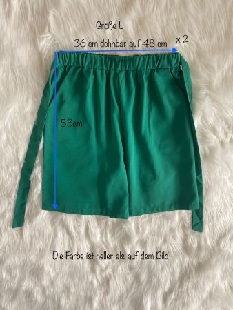 Grüne Damenshorts, Größe L, elastischer Bund