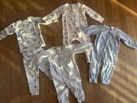 5er-Set Baby-Schlafanzüge, Tier- & Weltraum-Motive, Gr.74-86