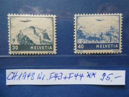 CH 1948 Nr. F43+F44 postfrisch **
