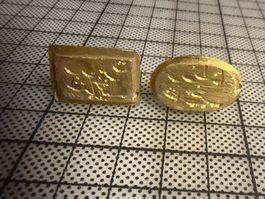 Vintage Siegel Stempel Set Goldfarben Unikat Herbst