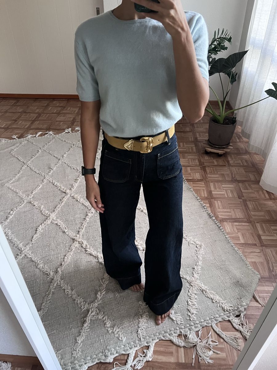 Pulls & Sweat-shirts: Katag Cashmere Pullover| Gr. 42 | kurzarm| hellblau – D'occasion à Hinterkappelen par _G-G_