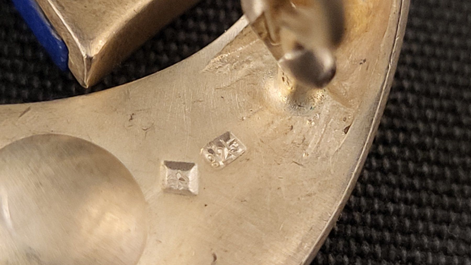 Orecchini pendenti & Orecchini a lobo: Silber Ohrclips mit Lapislazuli – Usato da Basel venduto da spinne02 4
