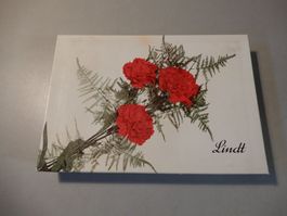 Lindt Schachtel, schöne Deko-Box mit Nelkenmotiv