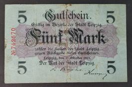 5 MARK / LEIPZIG 1918
