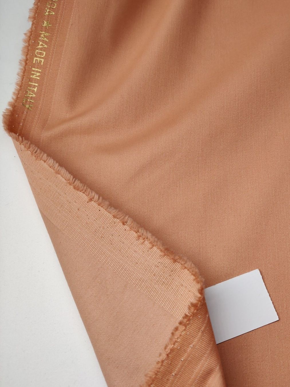 Tessuti: Sommer Anzugstoff Baumwolle Elastan 2.15x1.30m peach fuzz – Nuovo (secondo la descrizione) da Lufingen venduto da Voyager7 5