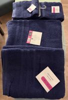 Set di asciugamani 2 50x90 cm 2 90x150 cm blue