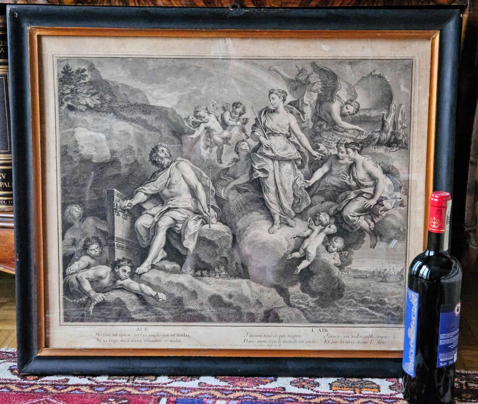 Grafica & Litografie: Die Vier Elemente – Die Luft, 1718, R! – Usato da Lugano venduto da Numisartes