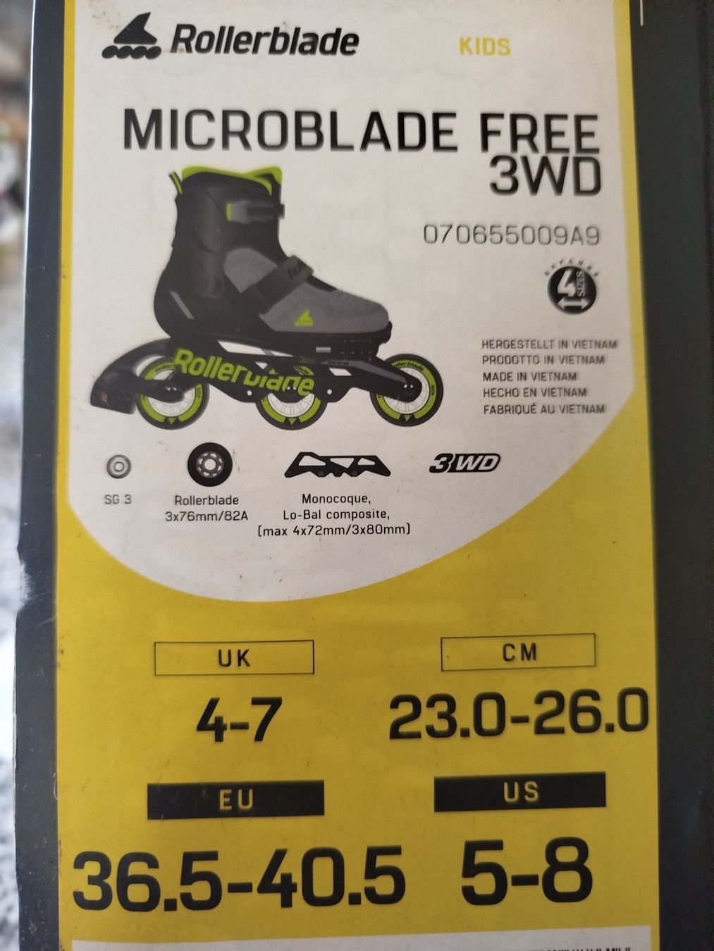 Pattini in linea & Pattini a rotelle: Microblade Free 3WD Inliner Rollers – Usato da Porrentruy venduto da Olifante 3