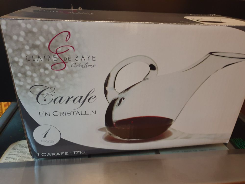 Carafe à Vin En Verre Avec Poignée - 1,5 L, Design Bordeaux Pour Aérer Et Servir élégamment