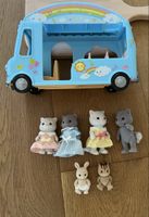 Sylvanian Families Familie Katze Bus mit Rutsche & 6 Figuren