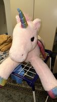 Plüschtier Einhorn gross rosa Regenbogen gut erhalten