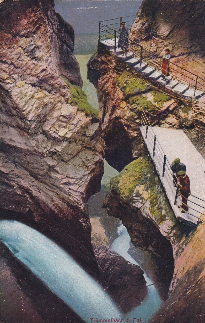 Ansichtskarten: Trümmelbach 5. Fall  1923 – Gebraucht aus Cormoret von Pascalll2001