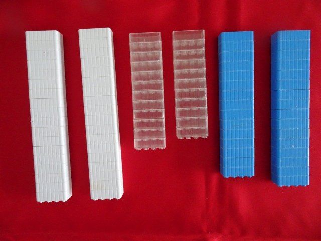 Kit di costruzioni: Bausteine  weiss, blau, transparent. Kunststoff – Usato da Berikon venduto da Splendida43 6