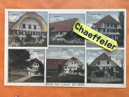 Antike Bildpostkarte Ilisywil bei Bern, 6 Ansichten!