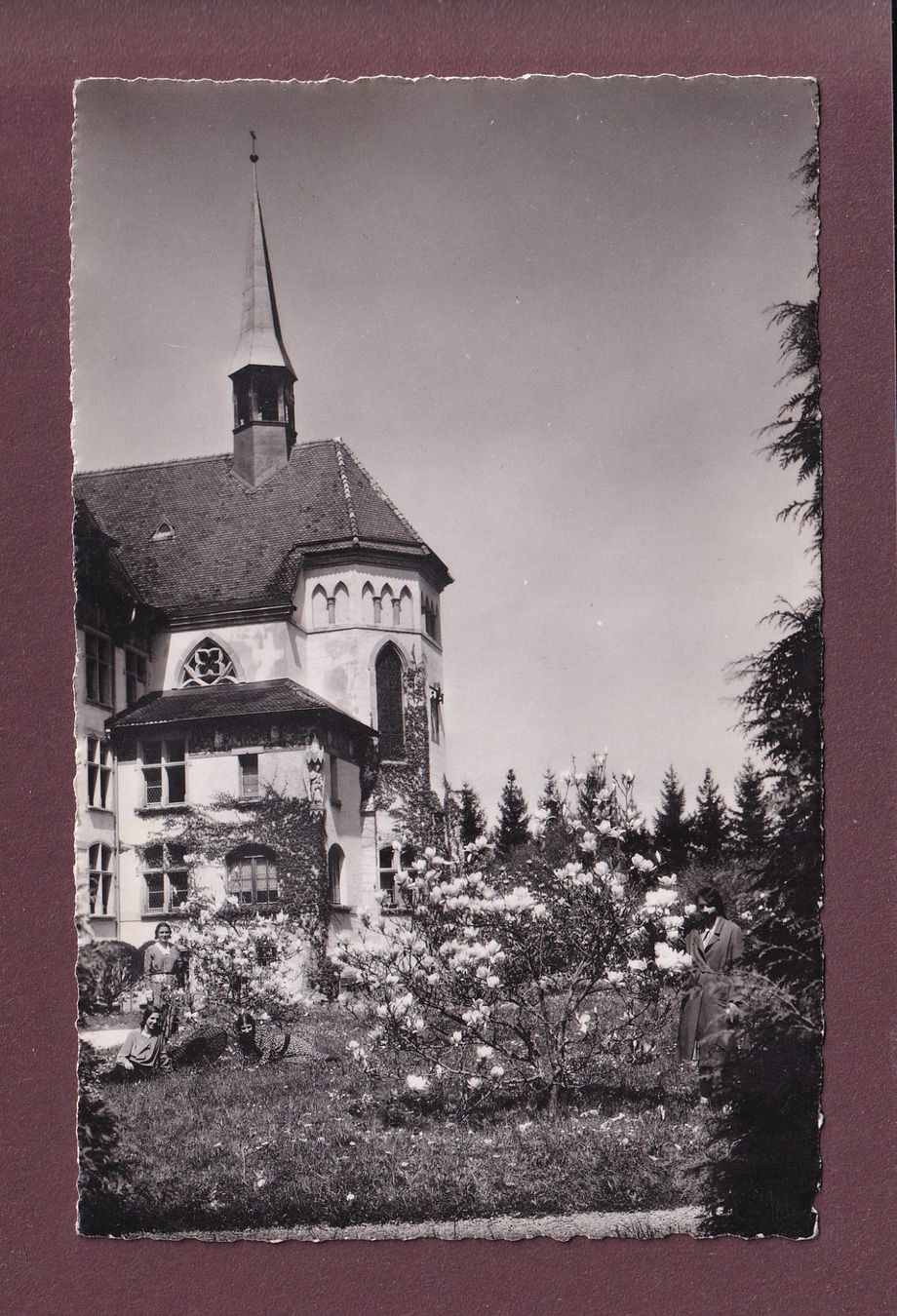 Cartoline postali: ESTAVAYER - Institut Sacré-Cœur - 1945 – Usato da Pully venduto da nicecards