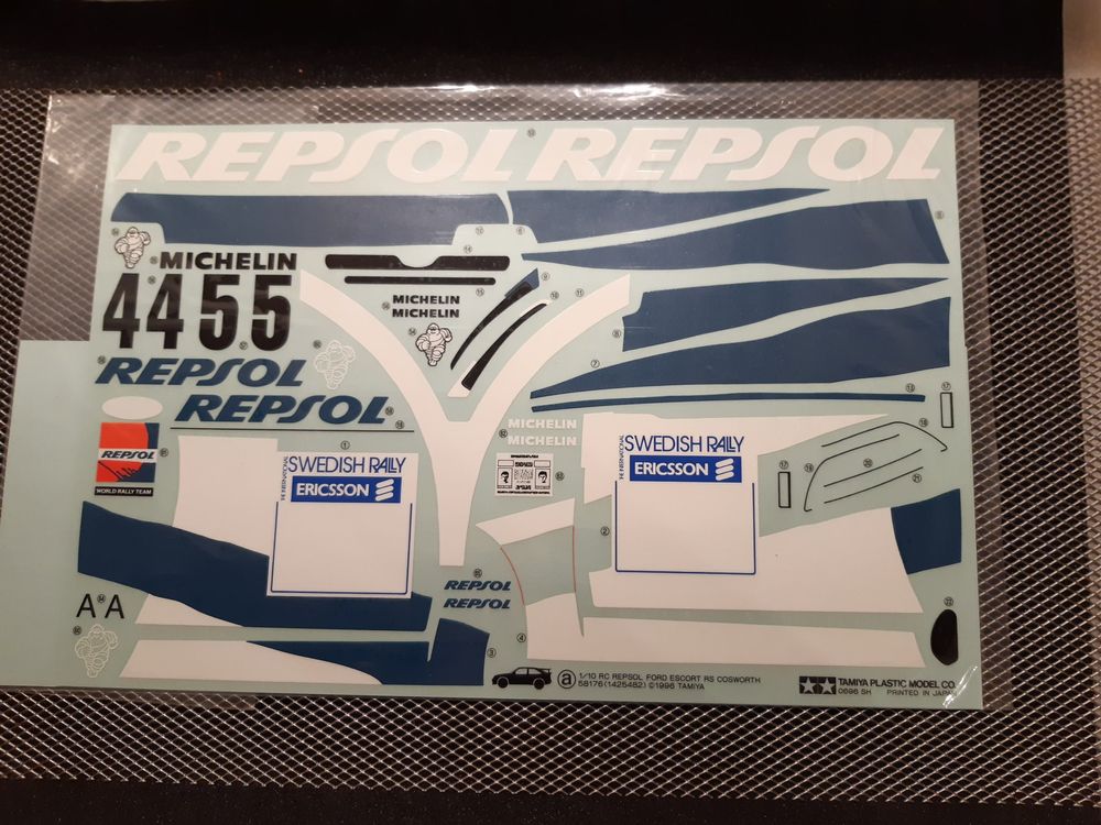 TAMIYA ORIGINAL FORD ESCORT REPSOL DECALS (Neu und originalverpackt) in ...