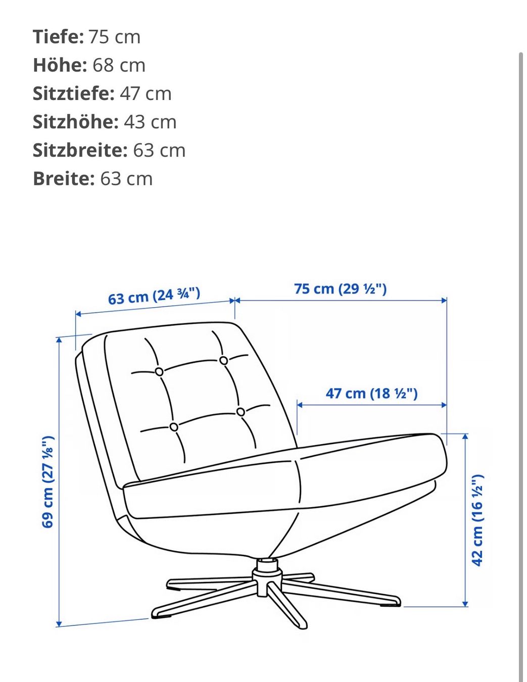 Ikea Fauteuils: DYVLINGE Drehsessel – D'occasion à Zürich par Jab05 5
