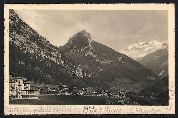 Cartoline postali: Kiental, Panoramaansicht mit Golderenhor – Usato da Berlin venduto da bartko-reher