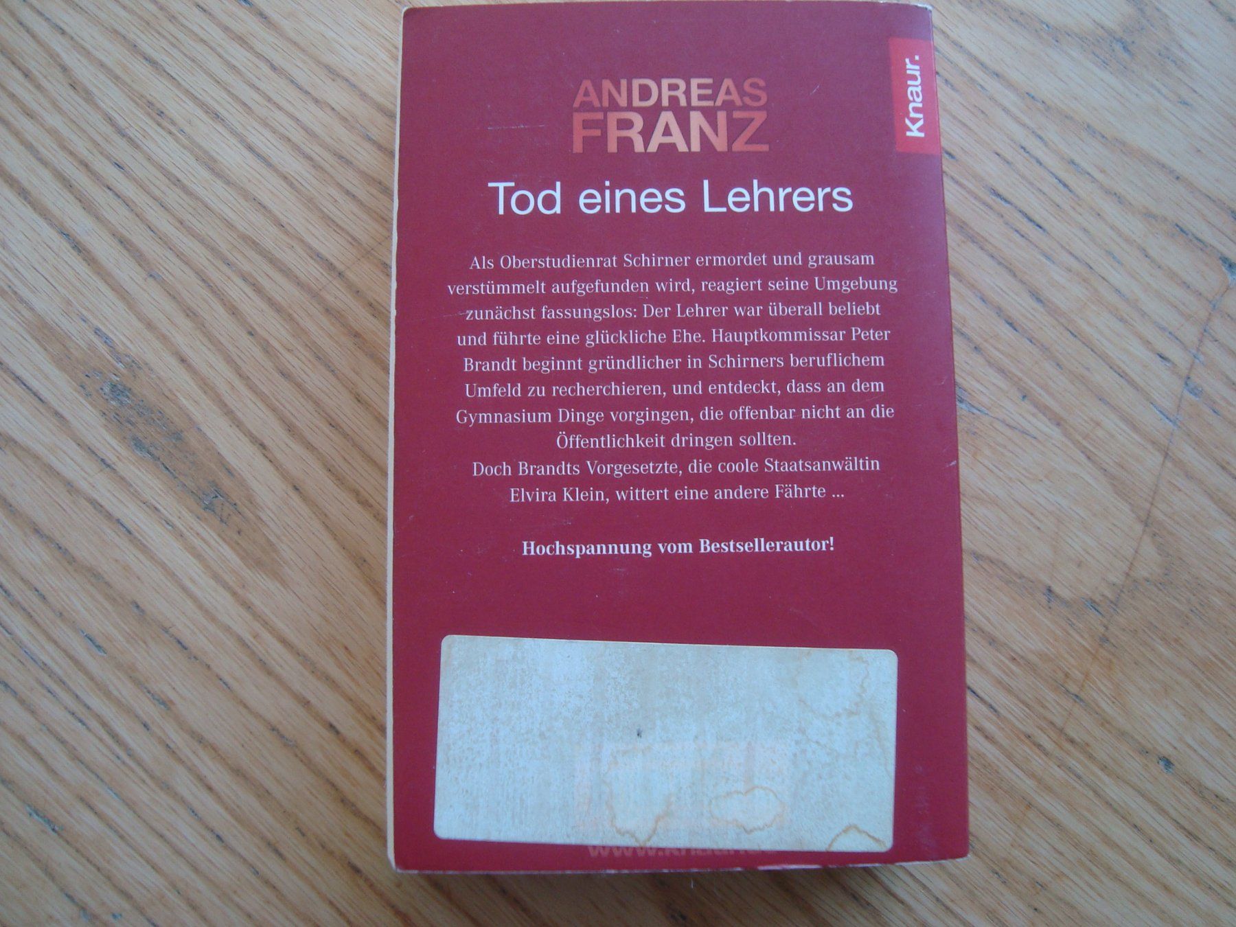 Libri: Andreas Franz (2 Bücher) – Usato da Aesch LU venduto da wysshan 2