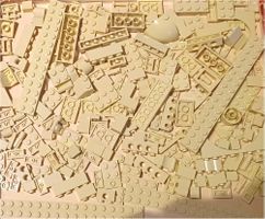 LEGO 200 Verschiedene Beige Teile -F11
