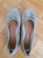 Tamaris Ballerinas Grün-Grau, Gr. 40, wenig getragen