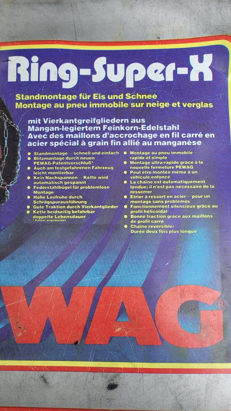 Catene da neve: Schneeketten Ring Super X – Usato da Schafisheim venduto da Parker30 1