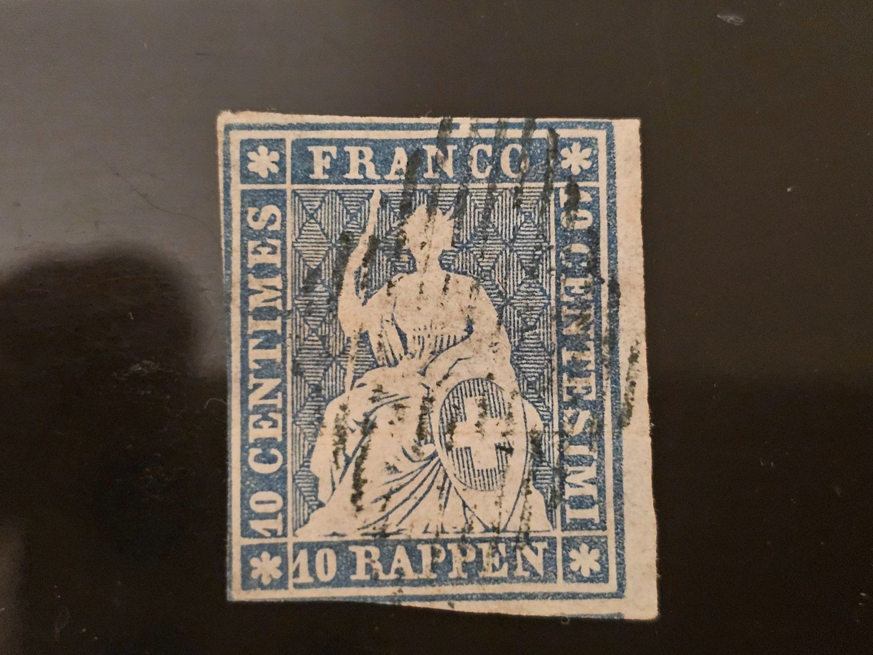 Alle Briefmarken: CH 1856 Strubel N° 23F SBK Fr. 1'300.-- – Gebraucht aus Monte Carasso von giave