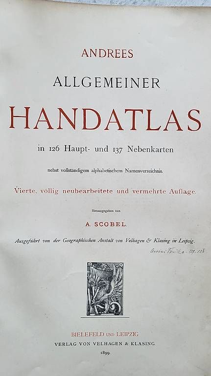 Libri: Andrees Handatlas 1899 – Usato da Sarnen venduto da monfur 4