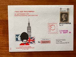 England Brief Philmpia Day 1970 First Day   (R204)