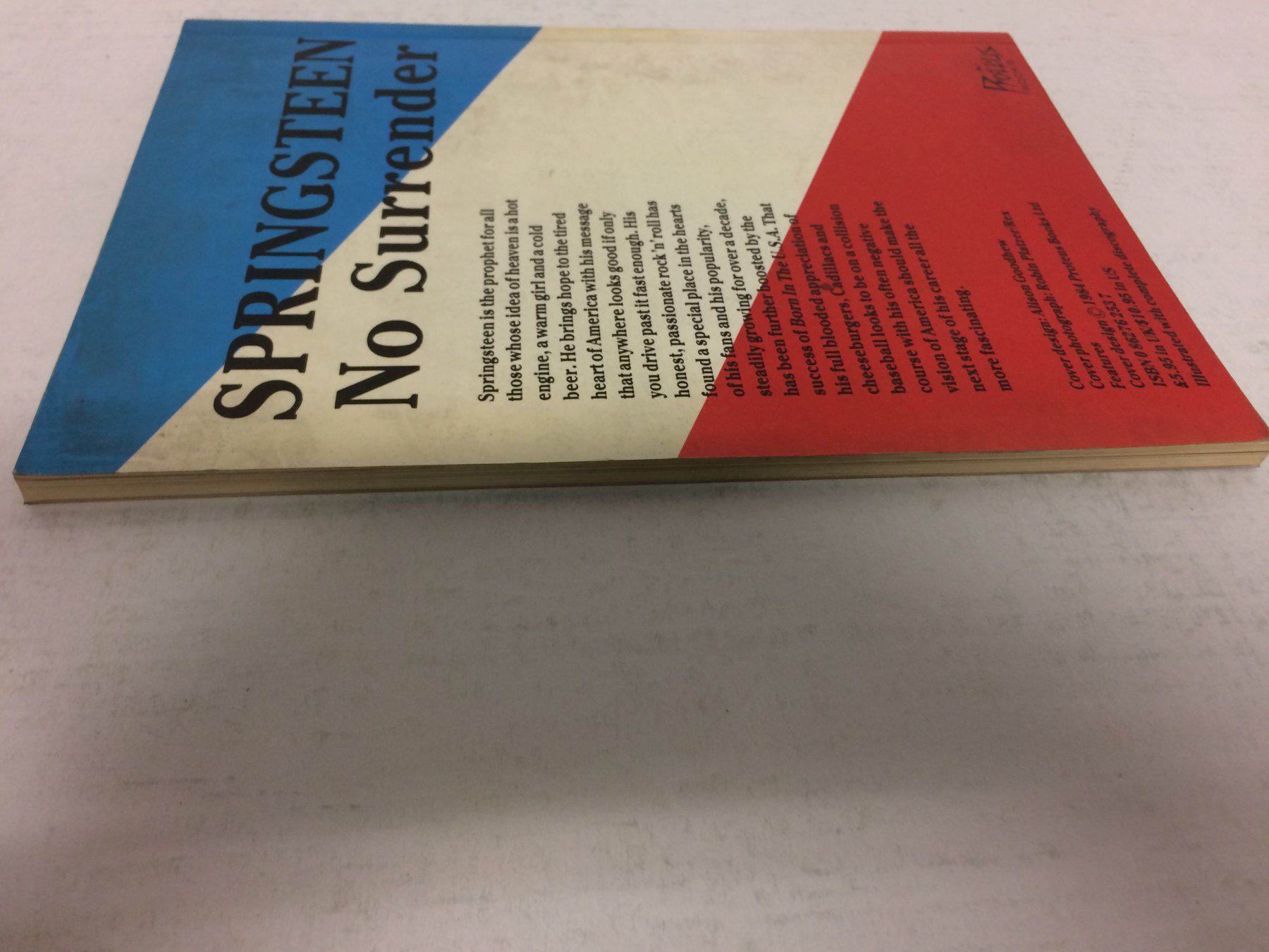 Libri: SPRINGSTEEN - NO SURRENDER 128 pages book by KATE LYNCH – Usato da Vezia venduto da Aquarius_Age 2