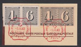 W12 + 13 Einzelwerte aus Jubiläumsblock Zürich 5.3.1943